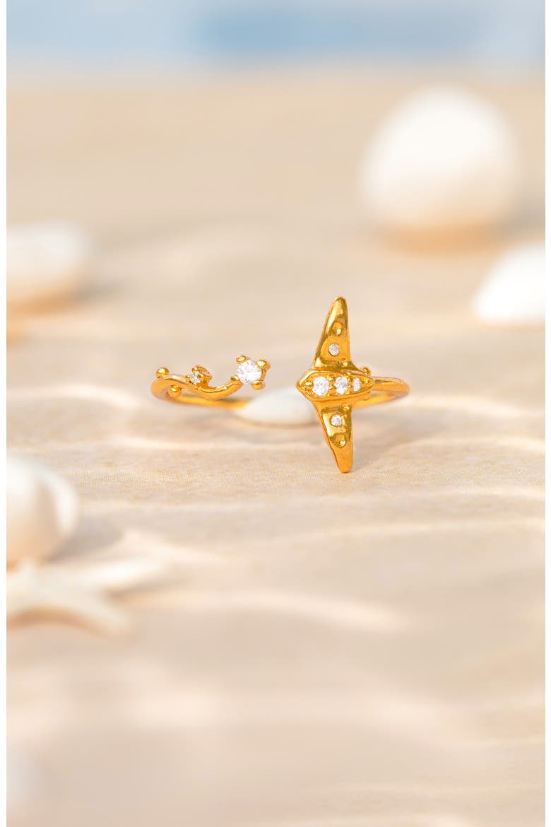 Stingray Adjustable Ring, Alternate, color, GOLD