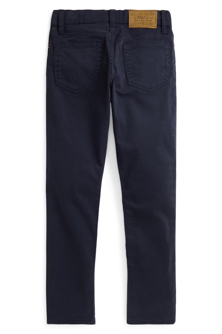 Kids' 5-Pocket Cotton Stretch Sateen Pants, Alternate, color, NAVY