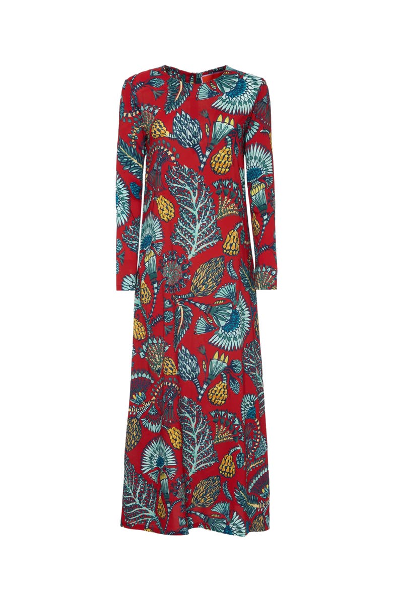 La DoubleJ Long Sleeve Swing Dress Sicomore Red, Alternate, color, Sicomore Red