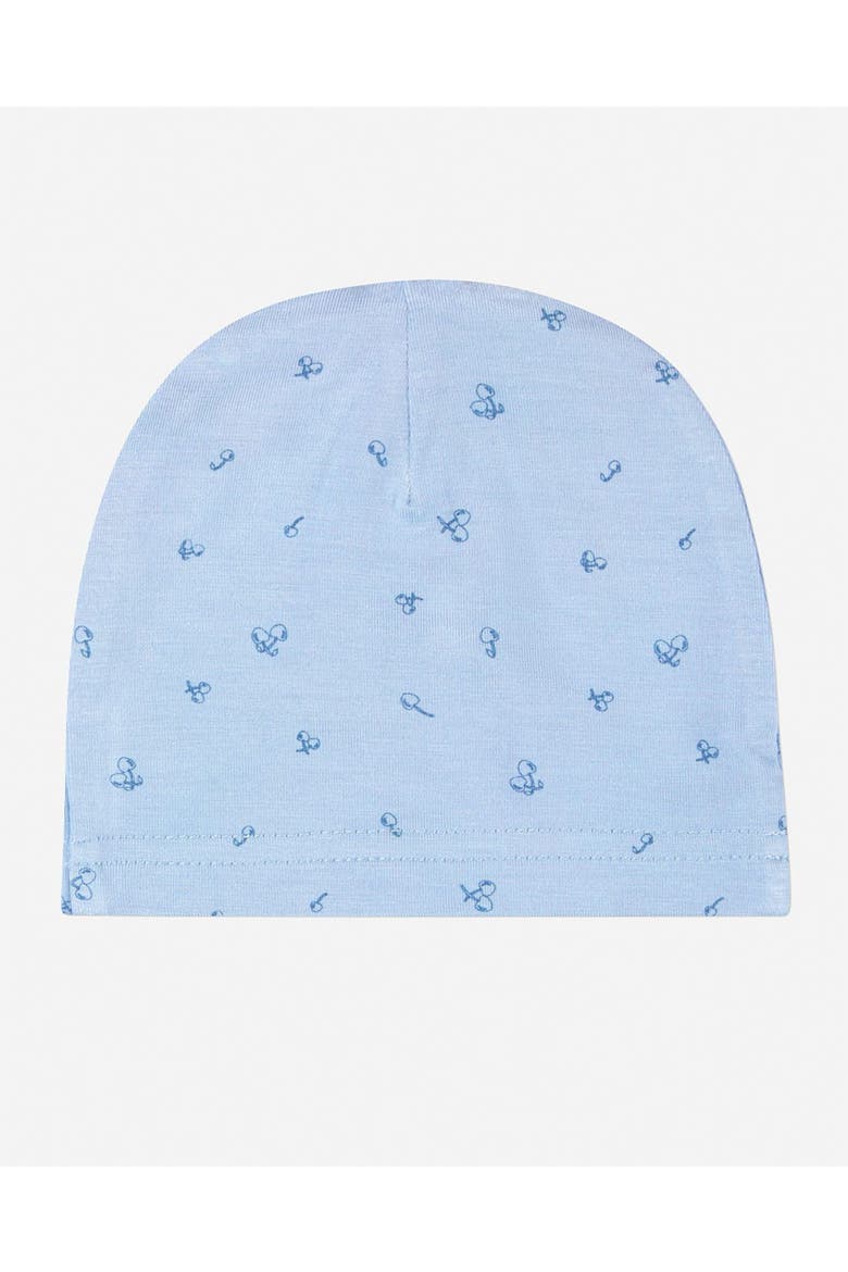 Baby Delightful Cherries Mini-Print Beanie, Main, color, Blue