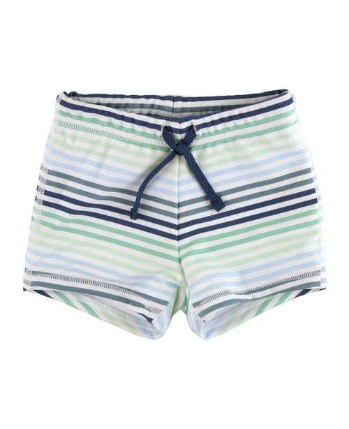 RuggedButts Boys UPF50+ Swim Shorties in Coastal Stripes 