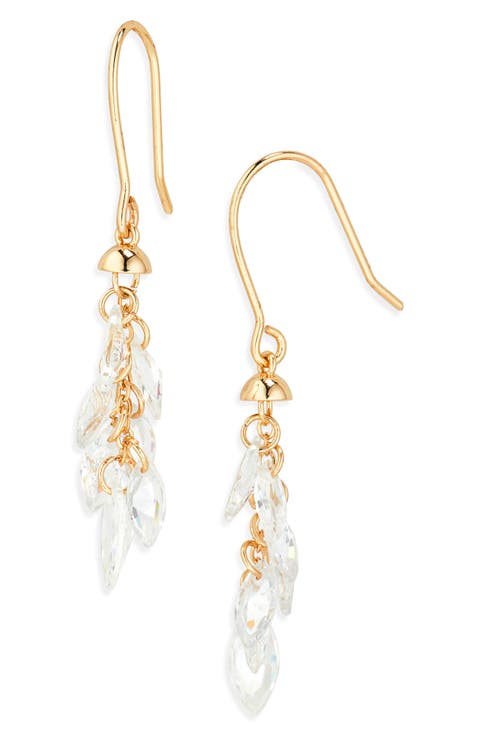 Floating CZ Drop Earrings