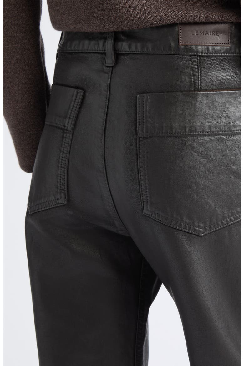 Twisted Leather Pants, Alternate, color, LICORICE