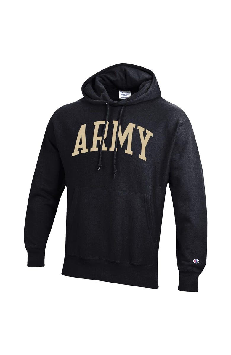 Champion Men's Champion Black Army Black Knights Team Arch Reverse Weave Pullover Hoodie, Alternate, color, 