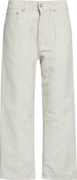 R13 X-Boyfriend Pinstripe Linen & Cotton Pants