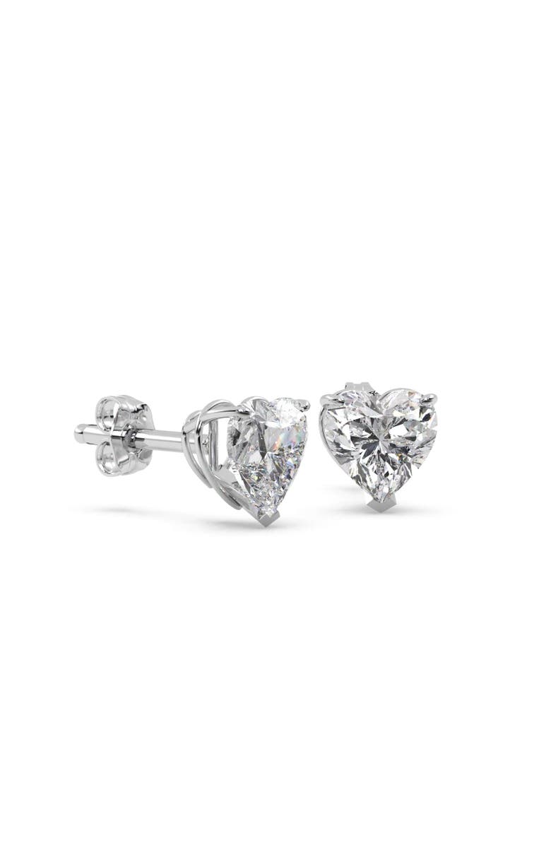 ALLUREZ 2.00ct Heart-Cut Diamond Stud Earrings 14kt, Alternate, color, White Gold