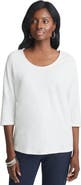 Jessica London Stretch Cotton Scoop Neck Tee