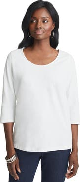 Jessica London Stretch Cotton Scoop Neck Tee