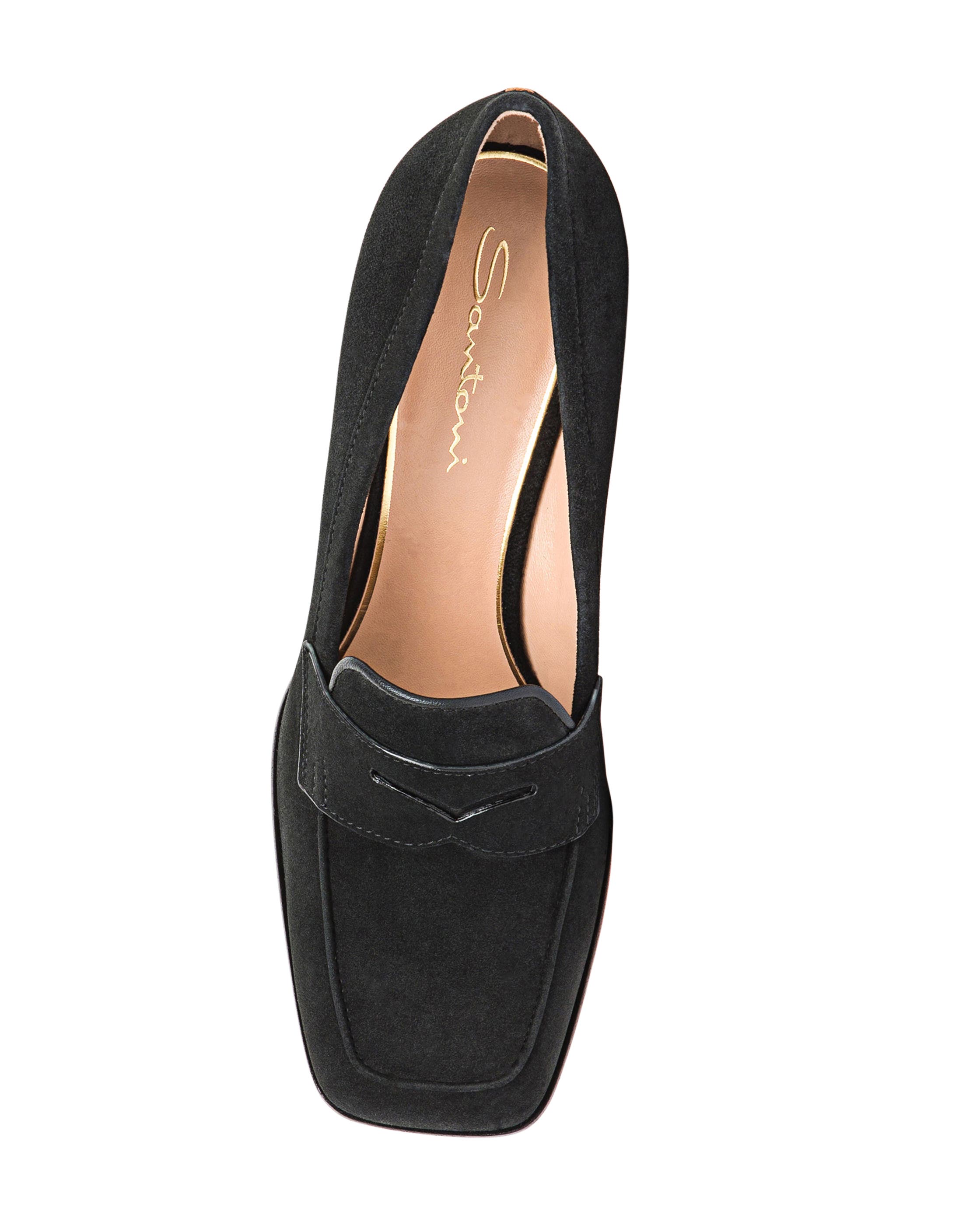 Suede High-Heel Pump, Alternate, color, Black