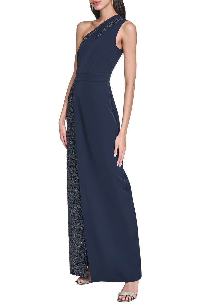 Vince Camuto Laguna Sequin Detail Gown, Alternate, color, Navy