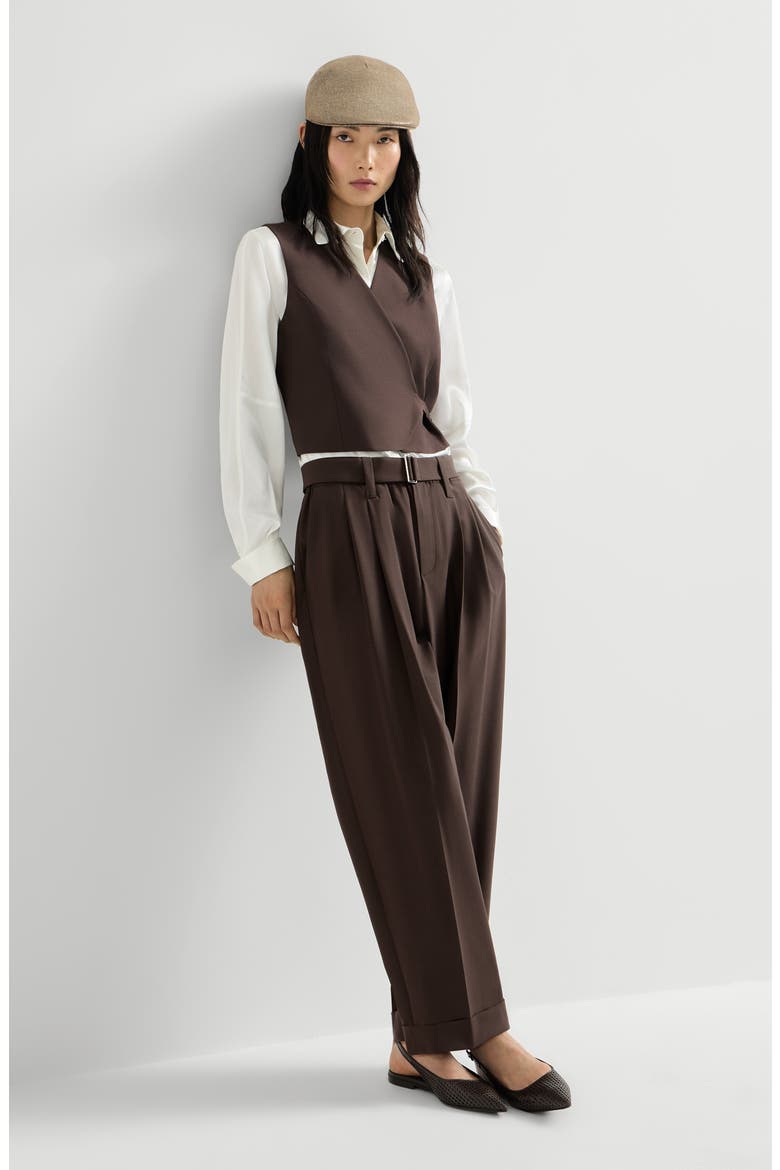 Sartorial Baggy trousers, Alternate, color, Cocoa