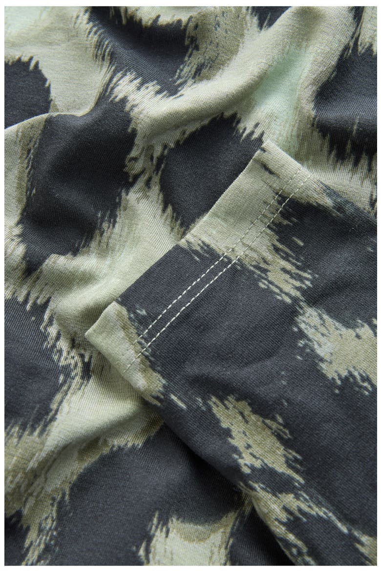 Animal Print Jersey Maxi Dress, Alternate, color, KHAKI GREEN