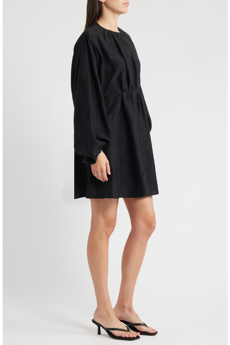Oellit Long Sleeve Dress, Alternate, color, NOIR