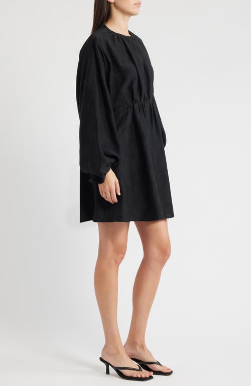 Frnch Oellit Long Sleeve Dress In Black