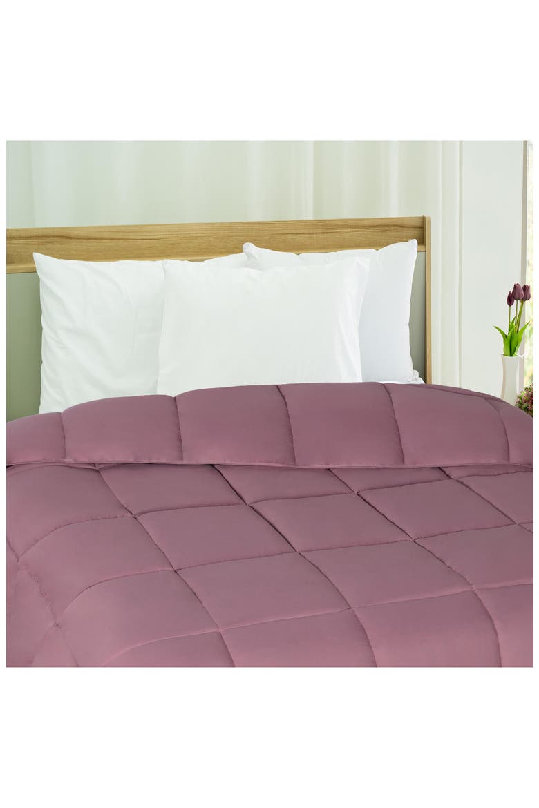 Reversible Down Alternative Comforter, Alternate, color, MAUVE