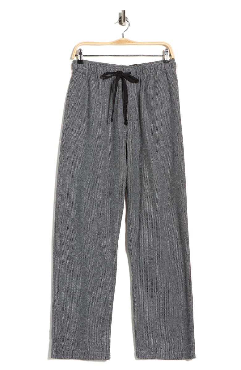 Majestic International Citified Flannel Pajama Pants, Main, color, Light Charcoal/ Black Trim