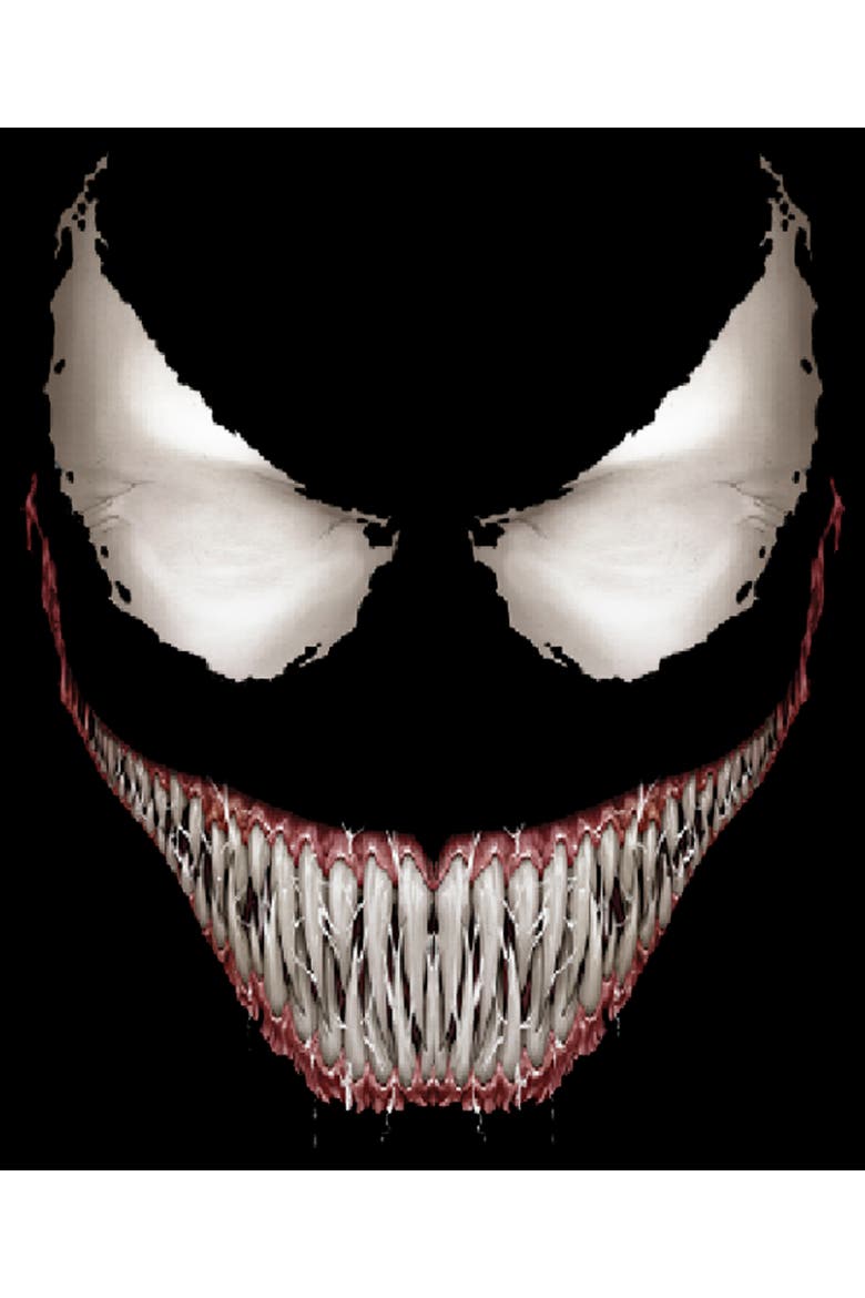Men's Marvel Venom Grin  Graphic T-Shirt, Alternate, color, Black