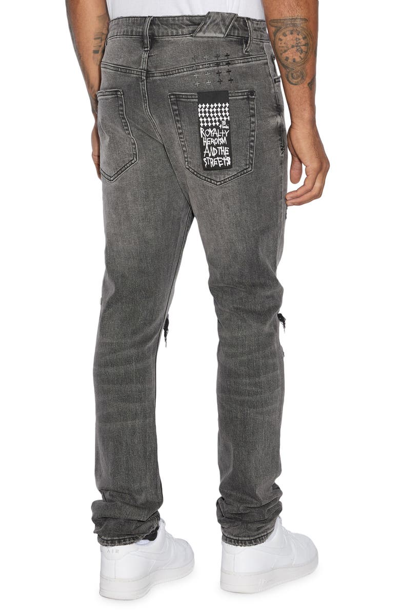 Ksubi Chitch Ripped Slim Tapered Leg Jeans, Alternate, color,
