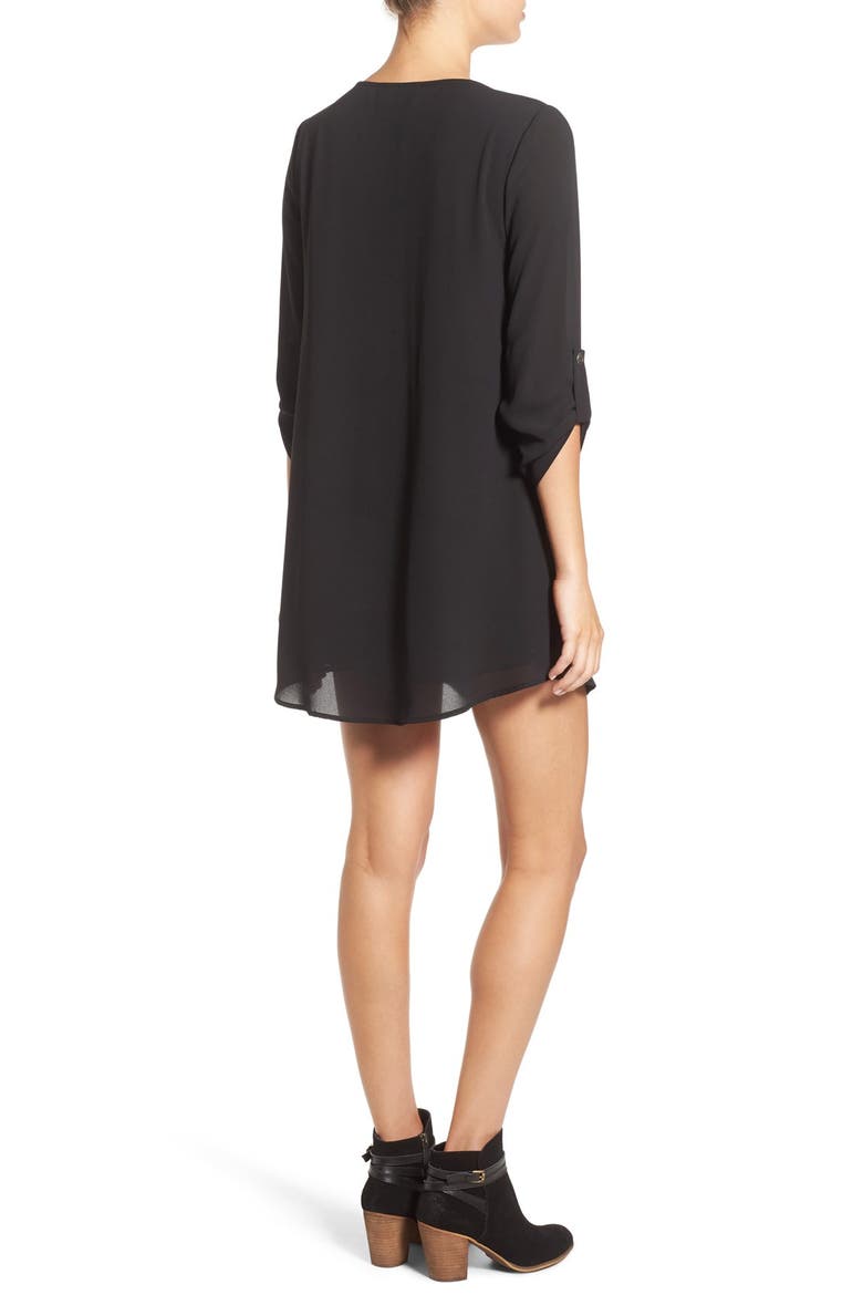 Karly Shift Dress, Alternate, color, BLACK