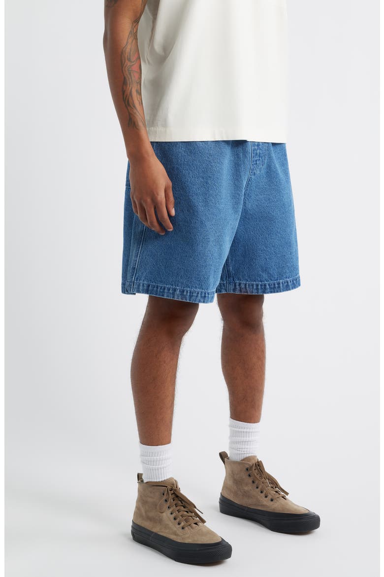 Easy Pull-On Denim Shorts, Alternate, color, LIGHT INDIGO