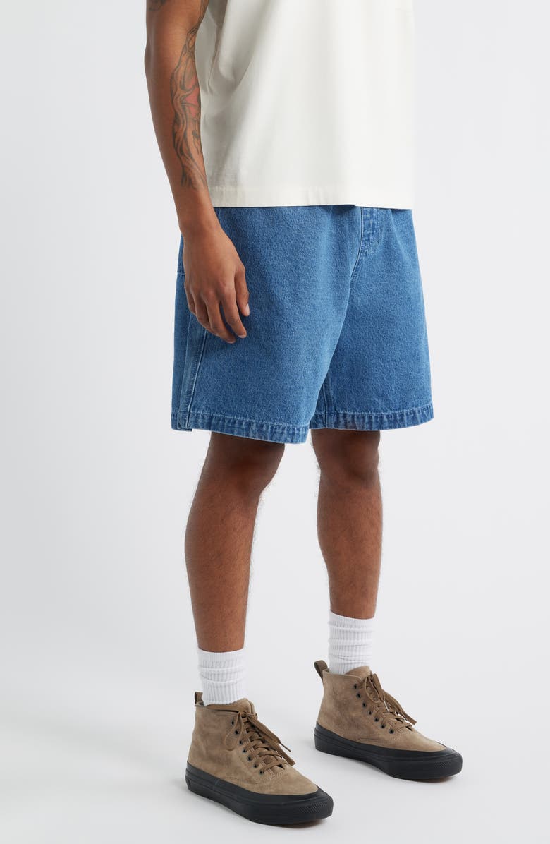 Obey Easy Pull-On Denim Shorts, Alternate, color, Light Indigo