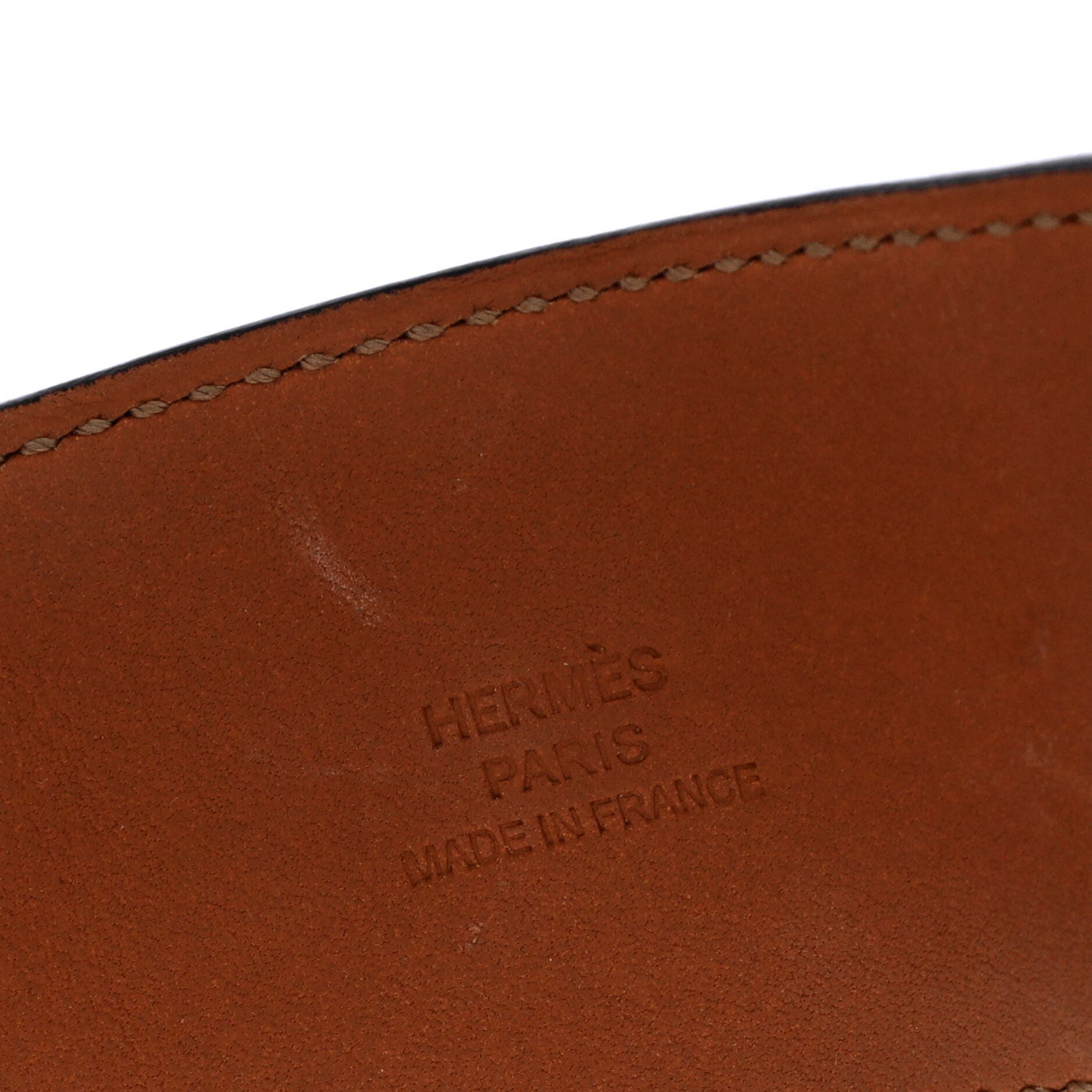 Pre-Owned Hermes Collier de Chien Bracelet Leather, Alternate, color, Blue