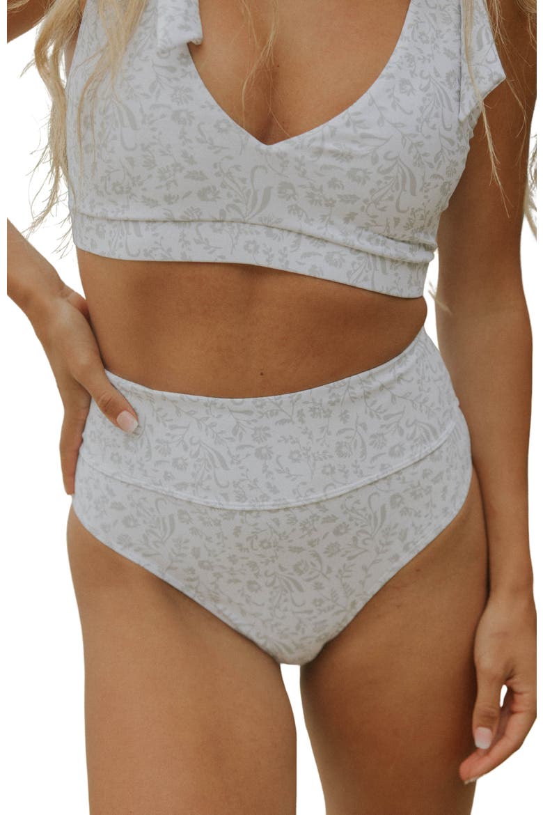 Magnolia High Waisted Bikini Bottoms, Main, color, Ivory