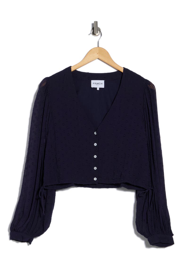 Nydia Woven Top, Alternate, color, BLEU MARINE
