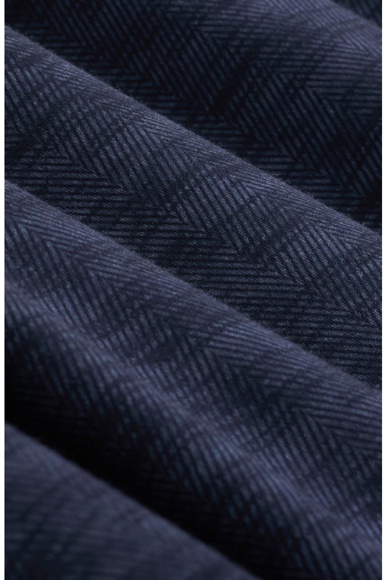 James OoohCotton® Herringbone Print Button-Up Shirt, Alternate, color, NAVY