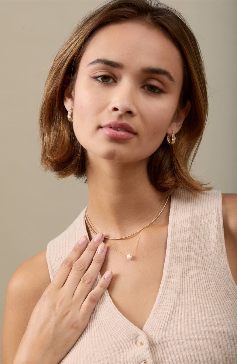 Set & Stones Jules Ridge Hoop Earrings, Alternate, color, Gold