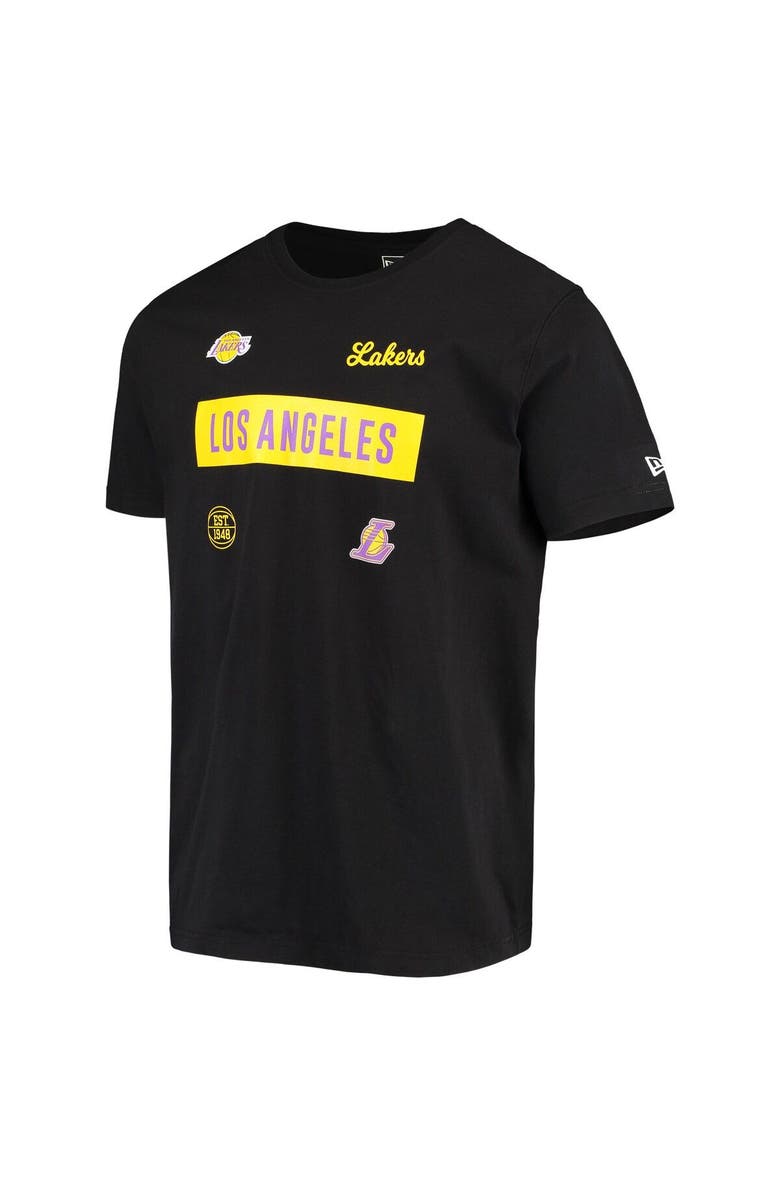 New Era Men's New Era Black Los Angeles Lakers Team T-Shirt, Alternate, color, 