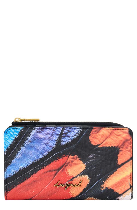 Feather Print Medium Wallet