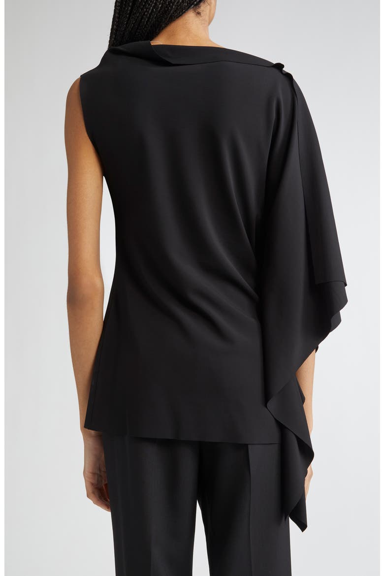 Fiorella Asymmetric Jersey Top, Alternate, color, BLACK