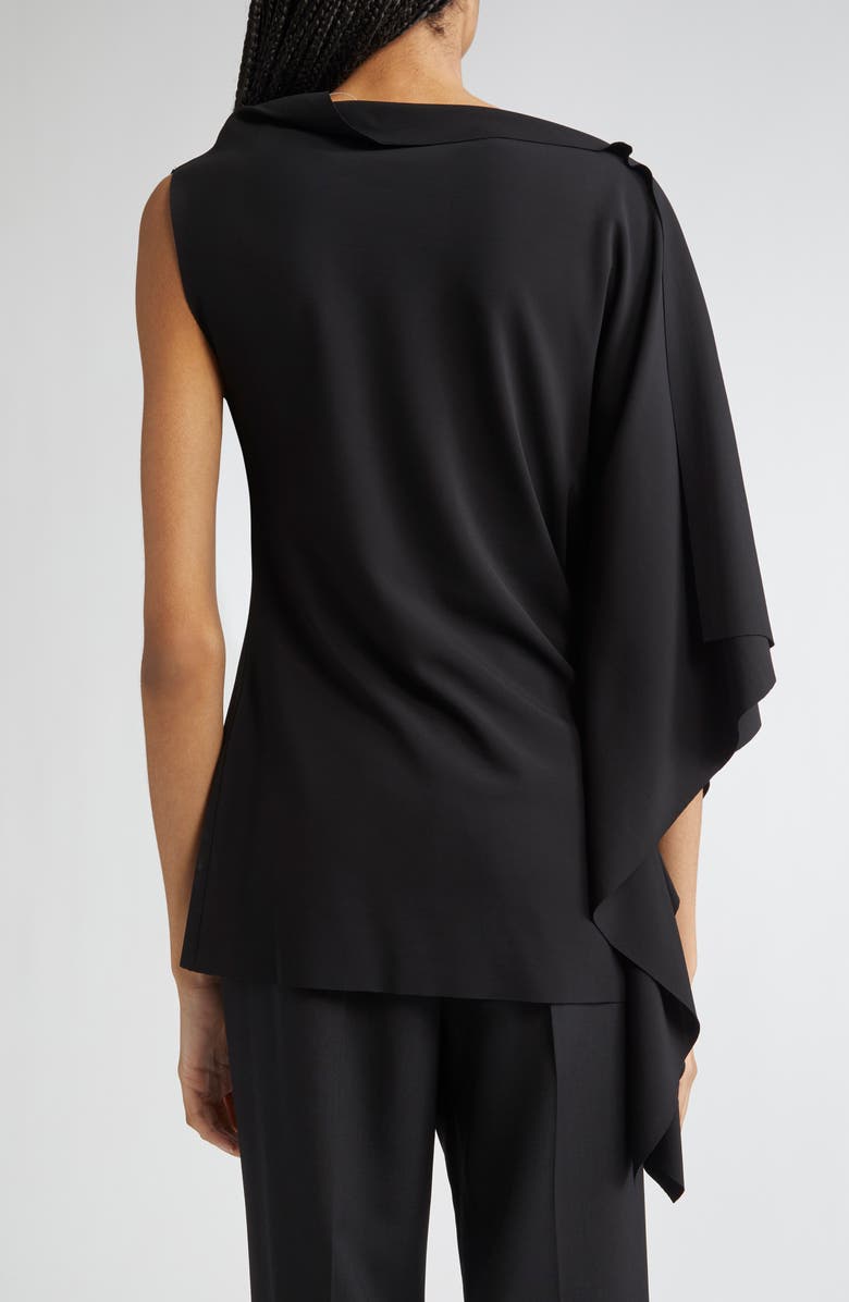 SPORTMAX Fiorella Asymmetric Jersey Top, Alternate, color, Black