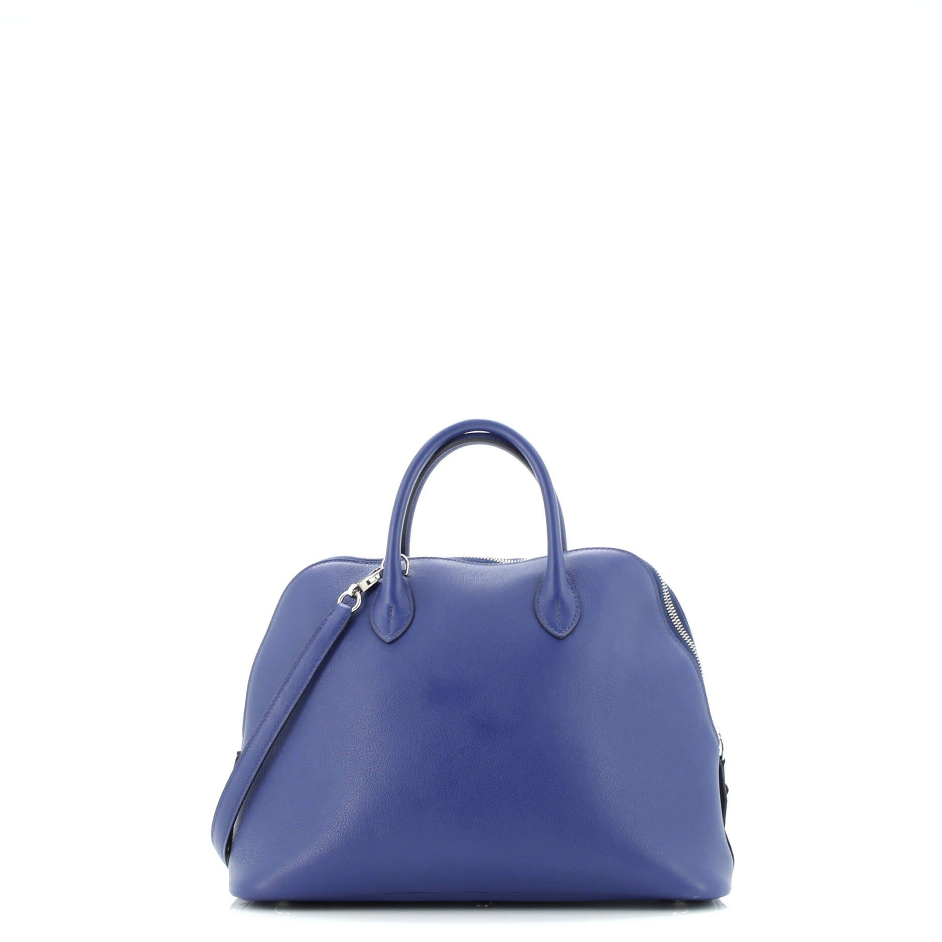 Pre-Owned Hermes Bolide 1923 Bag Evercolor 30, Alternate, color, Bleu Saphir