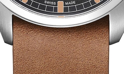 Hamilton Khaki Aviator Pilot Pioneer Chronograph Leather Strap Watch, 41mm In Brown