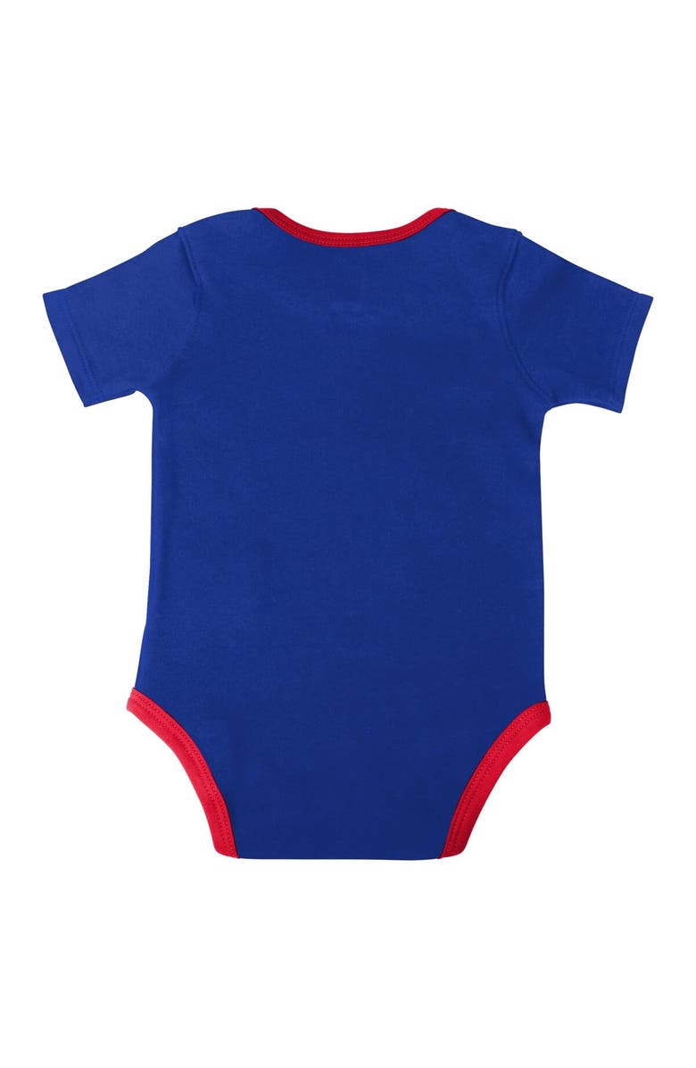 Outerstuff Infant Royal/Red/Gray Philadelphia 76ers Bank Shot Bodysuit, Hoodie T-Shirt & Shorts Set, Alternate, color, 