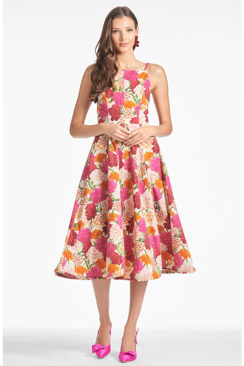 Jacinta Floral Fit & Flare Cocktail Midi Dress, Alternate, color, MULTI FIORE