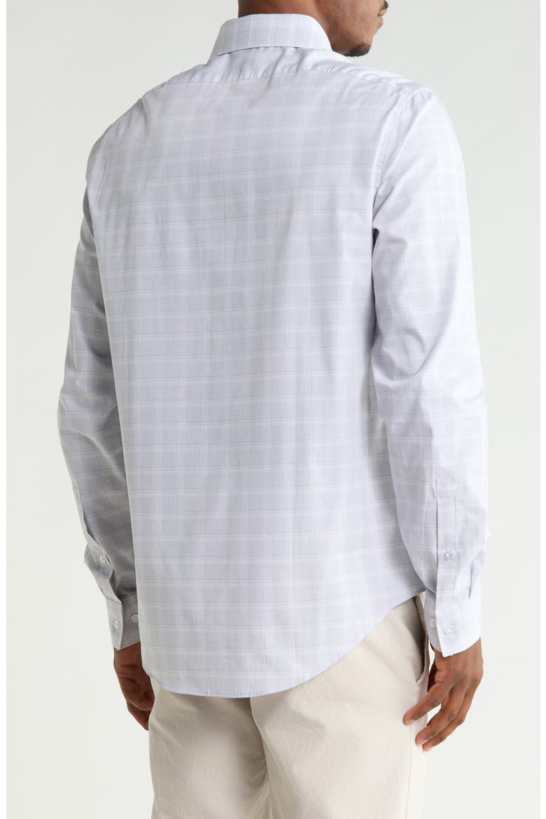 Check Slim Fit Cotton Button-Up Shirt, Alternate, color, STEEL