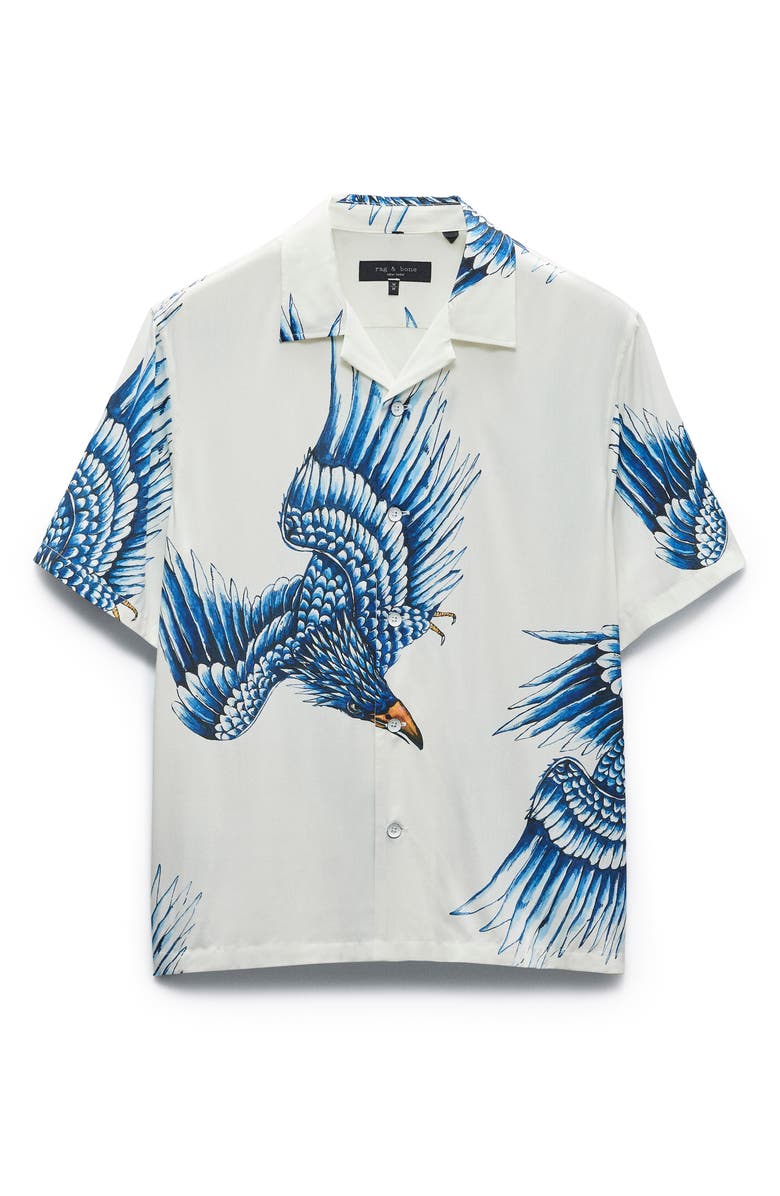 rag & bone Avery Print Camp Shirt, Alternate, color,