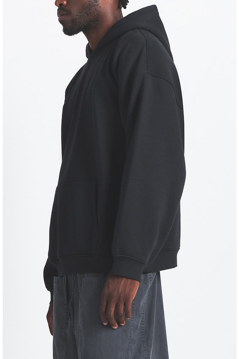 FLEECE LOUNGE RELAXED HOODIE, Alternate, color, WASHED ONYX