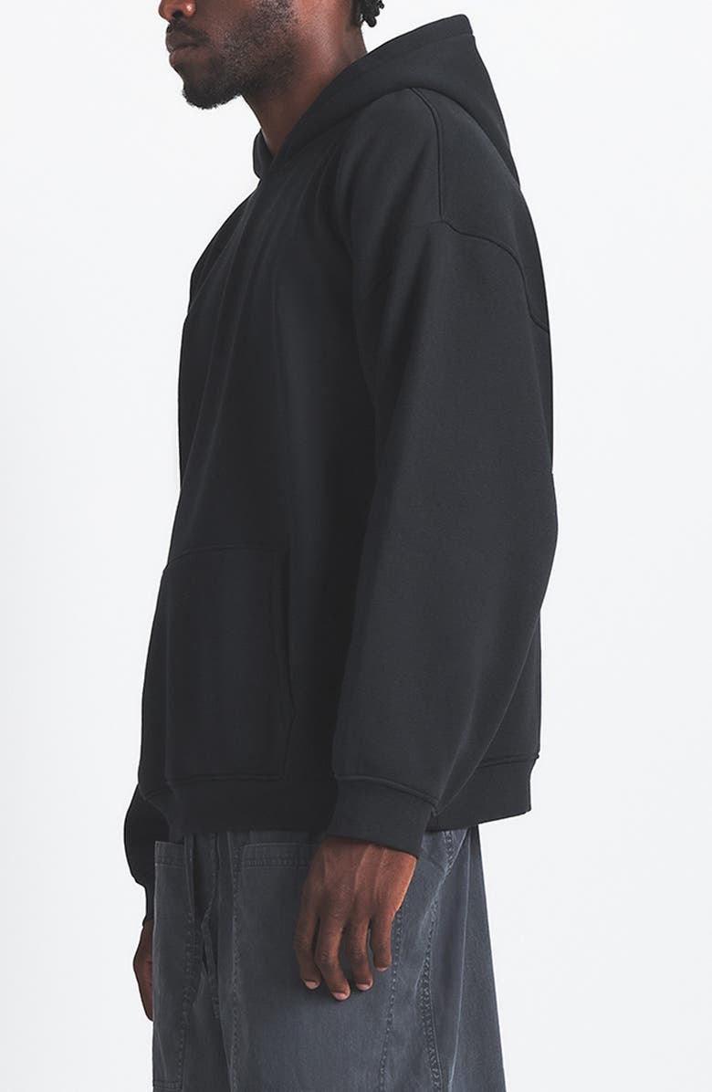 SKIMS Fleece Lounge Relaxed Hoodie, Alternate, color, Washed Onyx