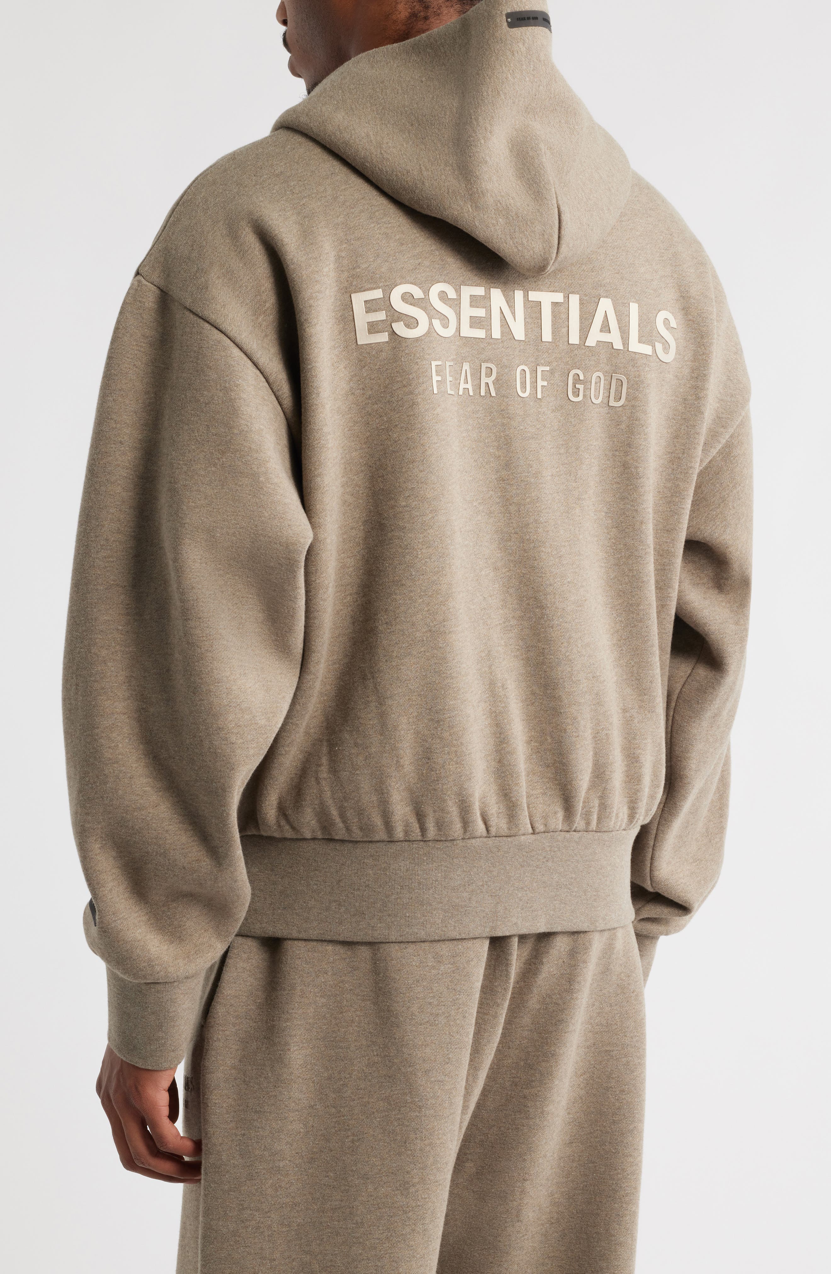 Fear of God Essentials Classic Fit Fleece Zip Hoodie (Men) | Nordstrom