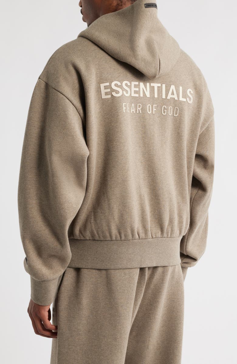 Fear of God Essentials Classic Fit Fleece Zip Hoodie, Alternate, color, 