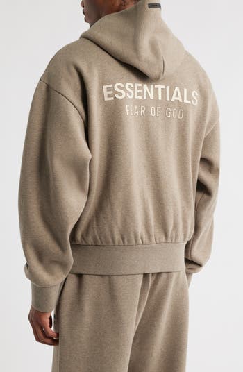 Fear of God Essentials Classic Fit Fleece Zip Hoodie | Nordstrom