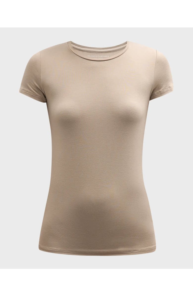 Majestic Filatures Soft Touch Short Sleeve Crewneck T-Shirt, Main, color, Desert