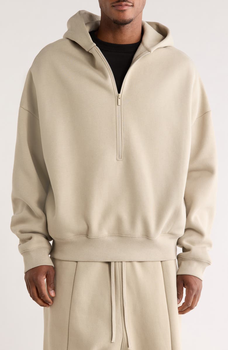 Fear of God Essentials Property Lounge Half Zip Hoodie, Main, color, Seal