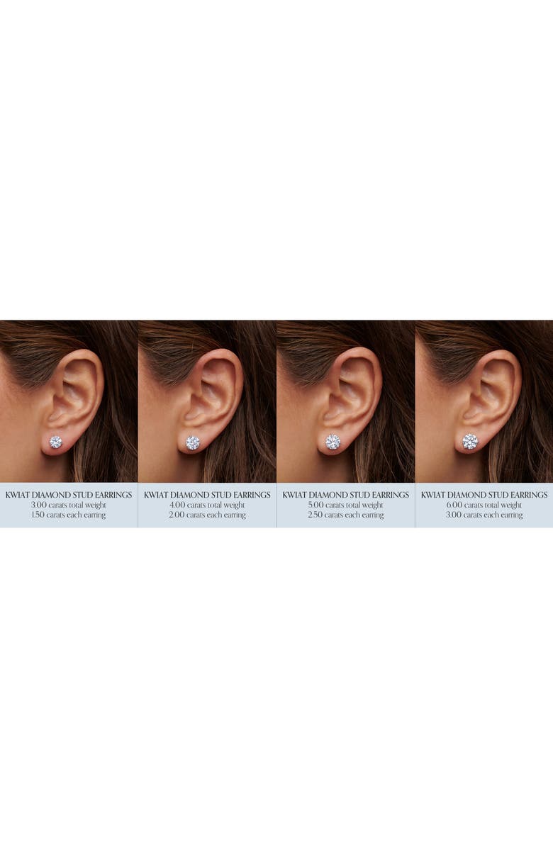 Kwiat Round Brilliant Cut Diamond & Platinum Stud Earrings - 5.00ct., Alternate, color, 