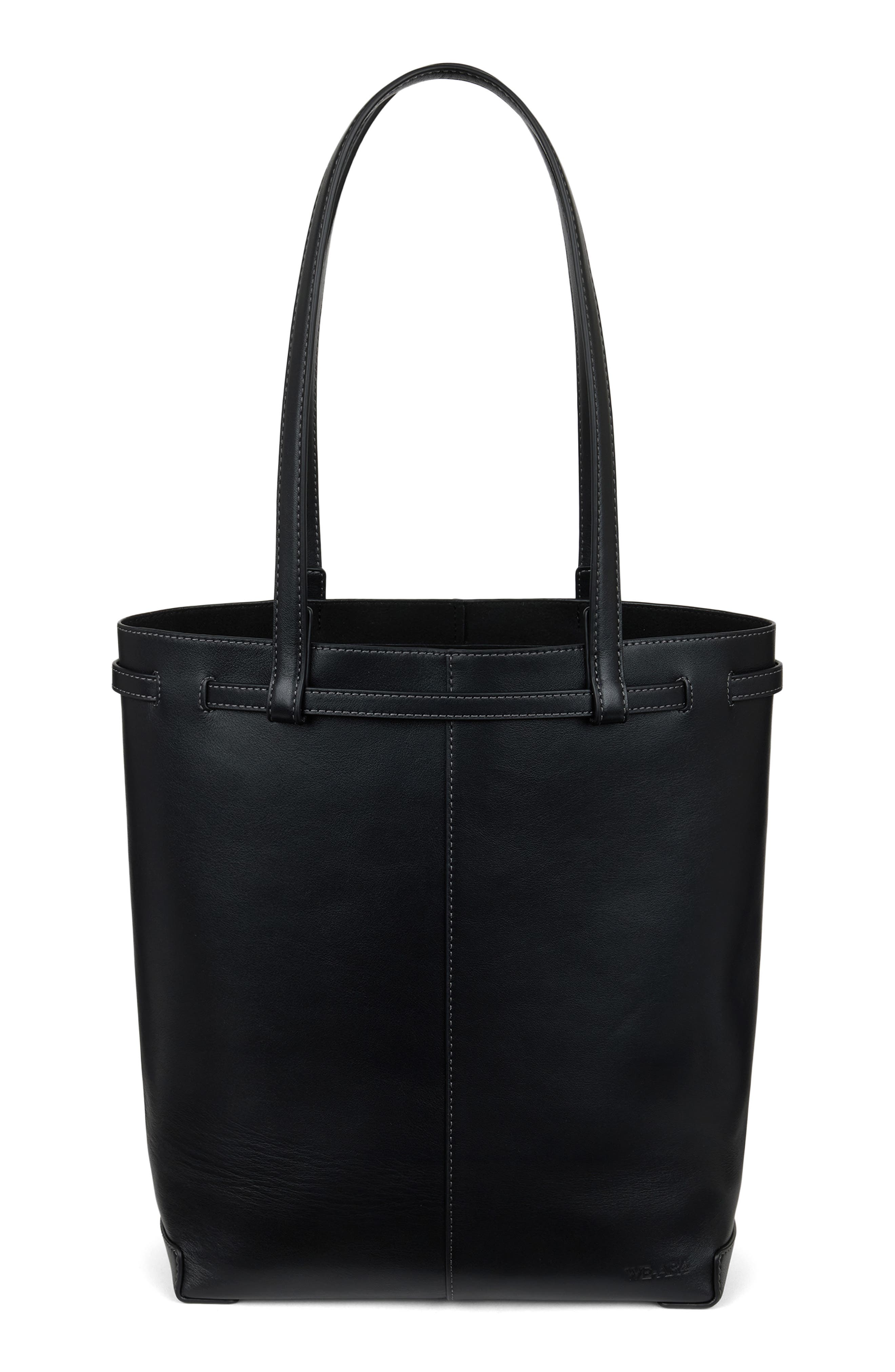 WE-AR4 The Roxie Leather Tote, Main, color, Black