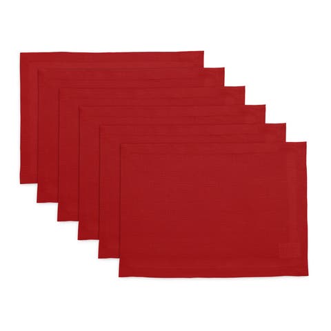 Linen Placemats Set of 4, 14 x 19 Inch for Dining Table, Holiday and Everyday Table Decor - Fete